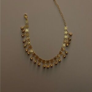 Gold Anklet with Dangling Charms  Dubai 21kgp